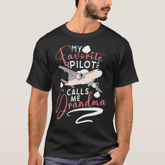 Pilot Aviation Airplane Airline Captain Aviator Ai T-Shirt (Front)