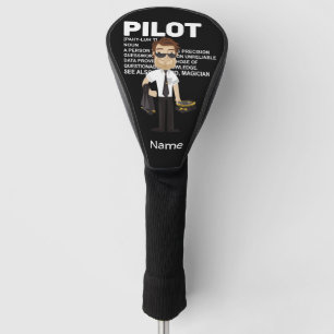 Pilot Aviation Industry Golfer at golf ball   Golf Head Cover