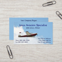 Pilot Aviation Single Engine Plane Business Card