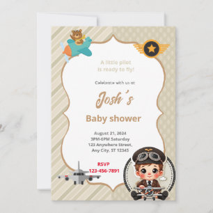Pilot Baby Shower Invitation