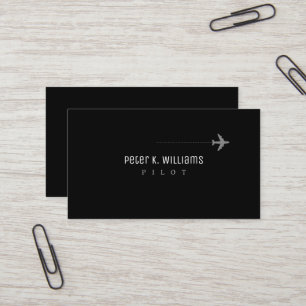 Pilot business card with an airplane