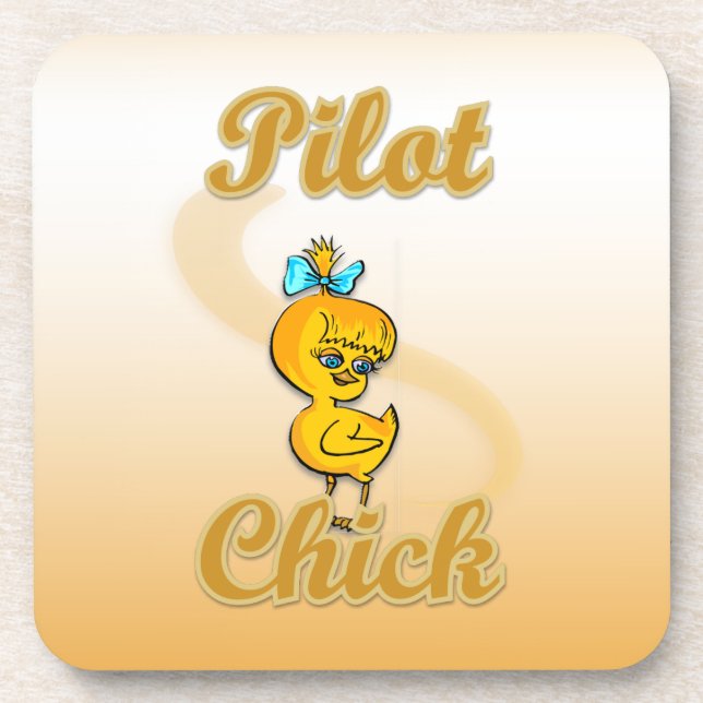 Pilot Chick Coaster (Front)