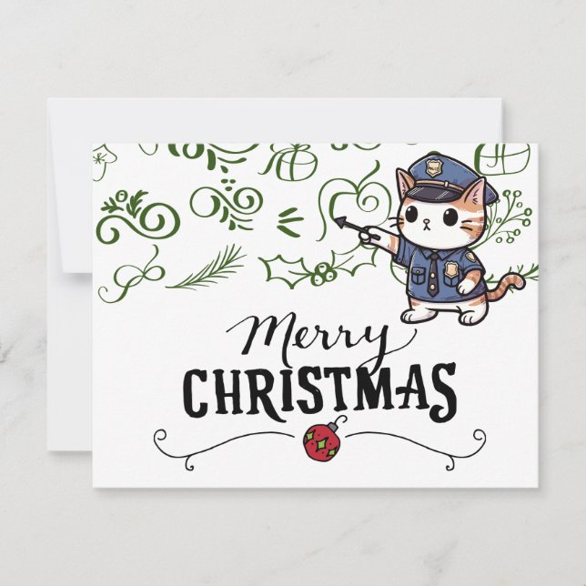 Pilot Christmas themed  Holiday Card (Front)