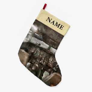 Pilot - Cockpit - We need a pilot or two Large Christmas Stocking
