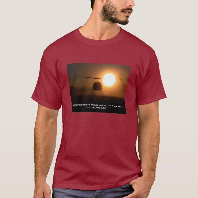 Pilot Cooler Helicopter T-Shirt (Front)