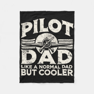 Pilot Dad Airplane Fleece Blanket