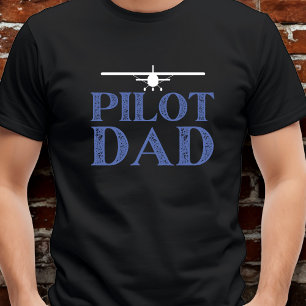 Pilot Dad and Airplane Minimalist Aviation Gift T-Shirt