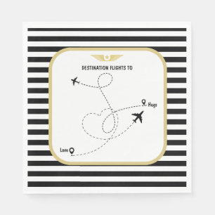 Pilot destination aviation napkin