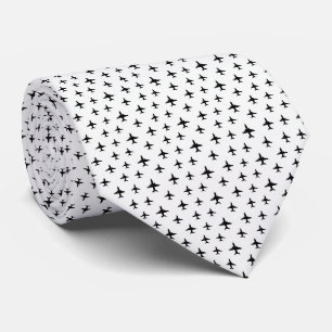 Pilot Faux Silk   Micro Airplane Designer Style Tie