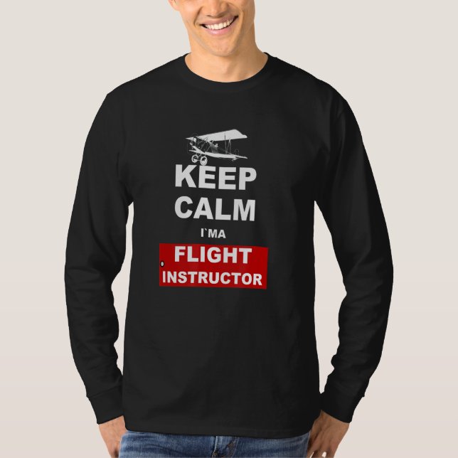 Pilot Flight Instructor Aviation Plane T-Shirt (Front)