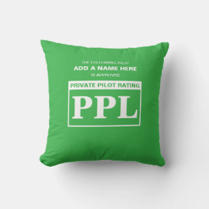 Pilot Flight Rating Throw Pillow