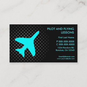 Pilot flying lessons custom business cards