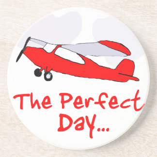 pilot flyling red airplane coaster