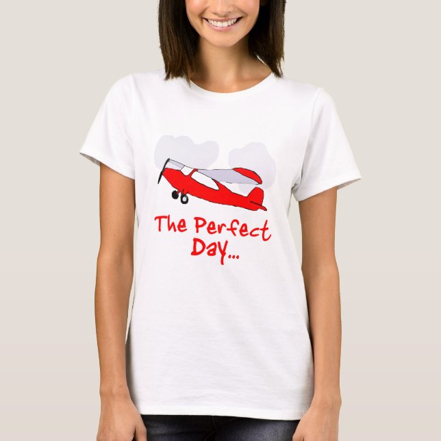 pilot flyling red airplane T-Shirt (Front)