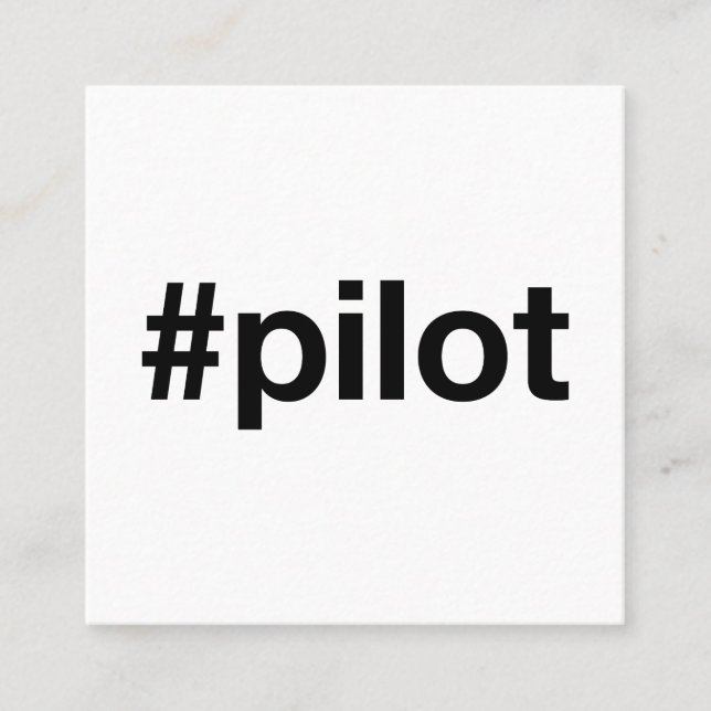 PILOT Hashtag Square Business Card (Front)