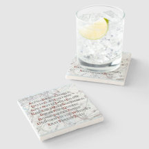 Pilot Home Gift, Aviation Alphabet Map Coaster