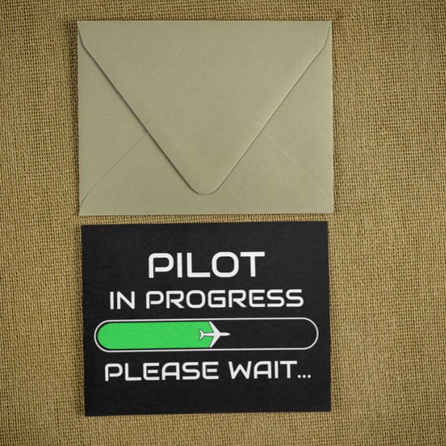 PIlot in Progress Funny Aviation Flight School Invitation (PIlot in Progress Funny Aviation Flight School Invitation)