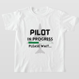pilot in progress future pilot airplane aircraft  T-Shirt