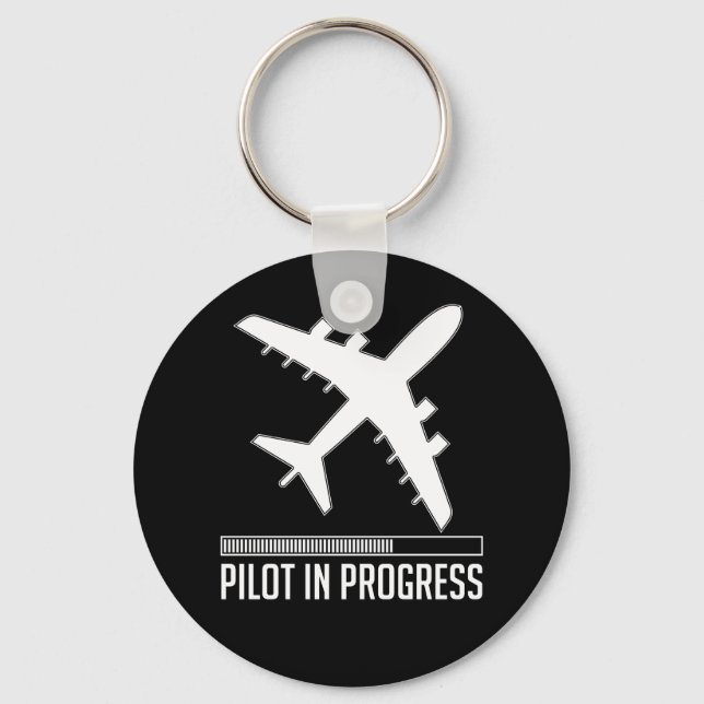 Pilot In Progress Keychain (Front)