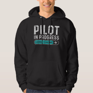 Pilot in Progress Please Wait Funny Aviation Pilot Hoodie