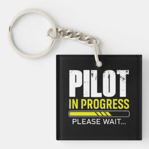Pilot in Progress… Please Wait Pilot Gift Idea Keychain