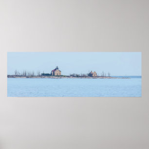 Pilot Island Lighthouse Poster Print