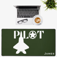 Pilot Jet Fighter Airplane Military Green Custom