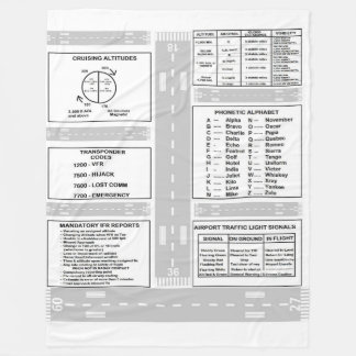 Pilot Kneeboard Fleece Blanket