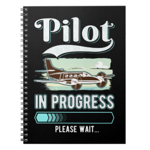Pilot Loading Funny Airplane Pilot Notebook