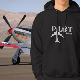Pilot & Military airplane, Simple,Minimalist Hoodie