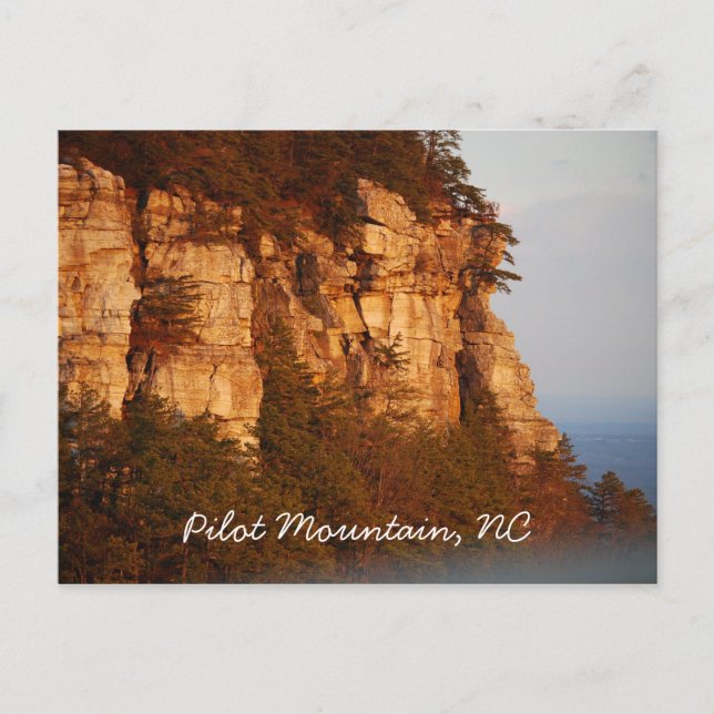 Pilot Mountain, NC Postcard (Front)