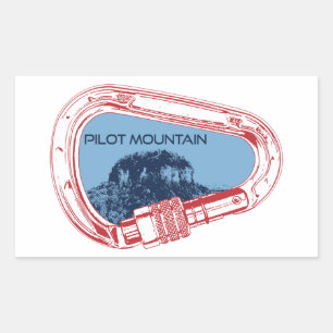 Pilot Mountain North Carolina Climbing Carabiner Sticker