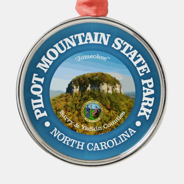 Pilot Mountain SP Metal Ornament (Front)