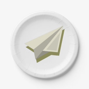 Pilot Paper Plane Design Paper Plate