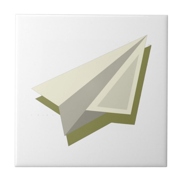 Pilot Paper Plane Design  Tile (Front)