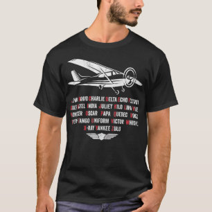 Pilot Phonetic Alphabet C172 Airplane  T-Shirt