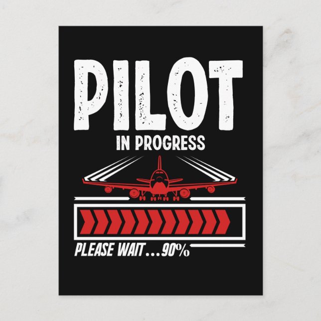 Pilot progress Airplane Funny Pilot Loading Postcard (Front)