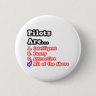 Pilot Quiz...Joke 2 Inch Round Button