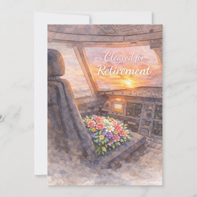 Pilot retirement party invitation  (Front)