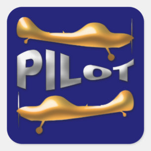Pilot Square Sticker