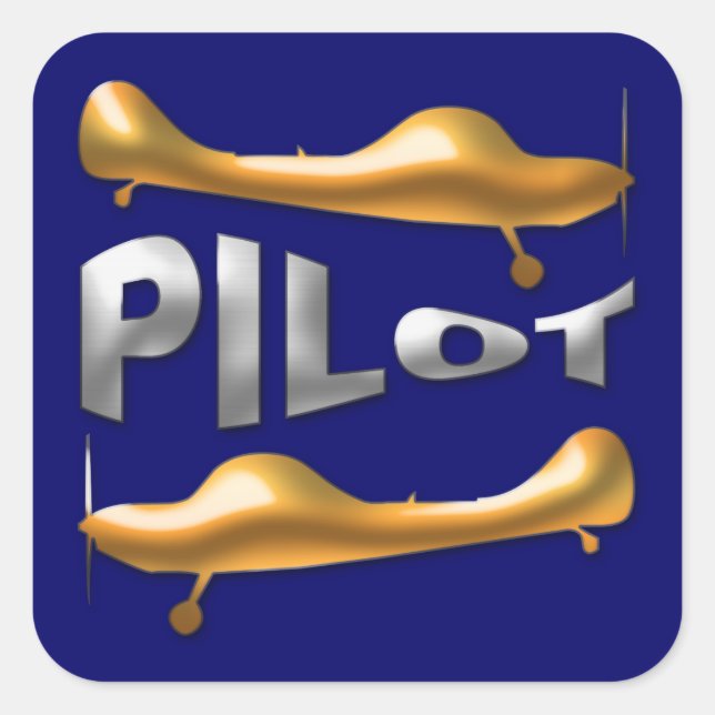 Pilot Square Sticker (Front)