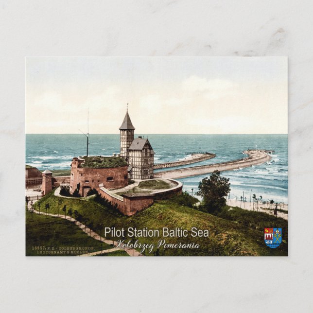 Pilot Station Kołobrzeg Poland Baltic Sea Postcard (Front)