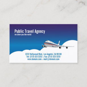 Pilot Travel Agency Tour Guide Business Card