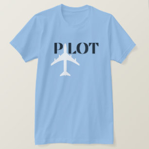 Pilot Typography & airplane, Aviation, Minimalist T-Shirt
