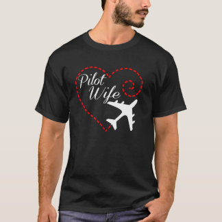 PILOT WIFE LOVE retro T-Shirt