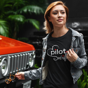 Pilot Wife Typography & Airplane Simple,Minimalist Tri-Blend Shirt