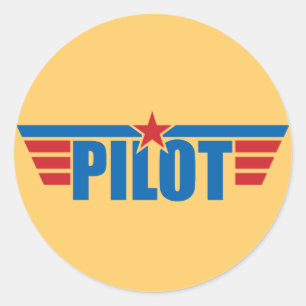 Pilot Wings Badge - Aviation Classic Round Sticker
