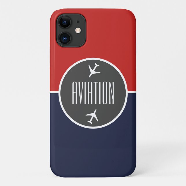 Pilote Avion Aviation Vol d'iPhone 11 Coque (Dos)