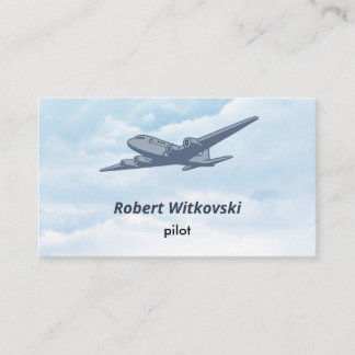 Pilote d'avion volant dans le Carte de visite С br
