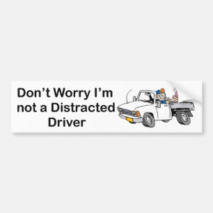 Pilote distrait - Sticker pare-chocs